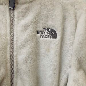 North Face white fleece jacket